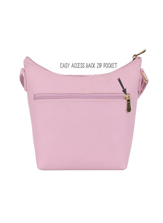Baggit Women Pink Hobo Sling Bag Small Size | Ladies Stylish Casual Cross Body Purse Handbag - Image 4